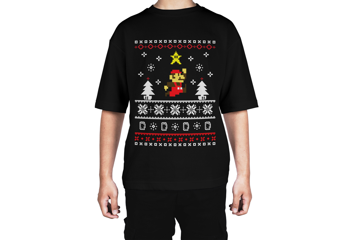Pixel Holiday Mario Tee
