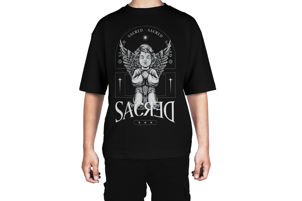 Sacred Angel Monochrome Tee