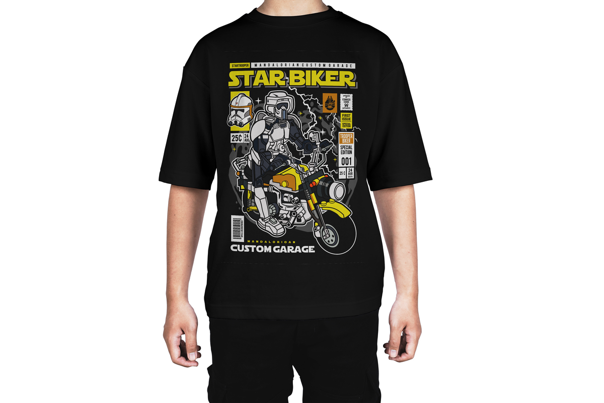 Biker Mandalorian Custom Tee