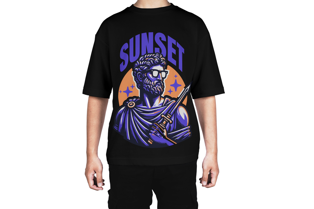 Sunset Greek Statue Tee