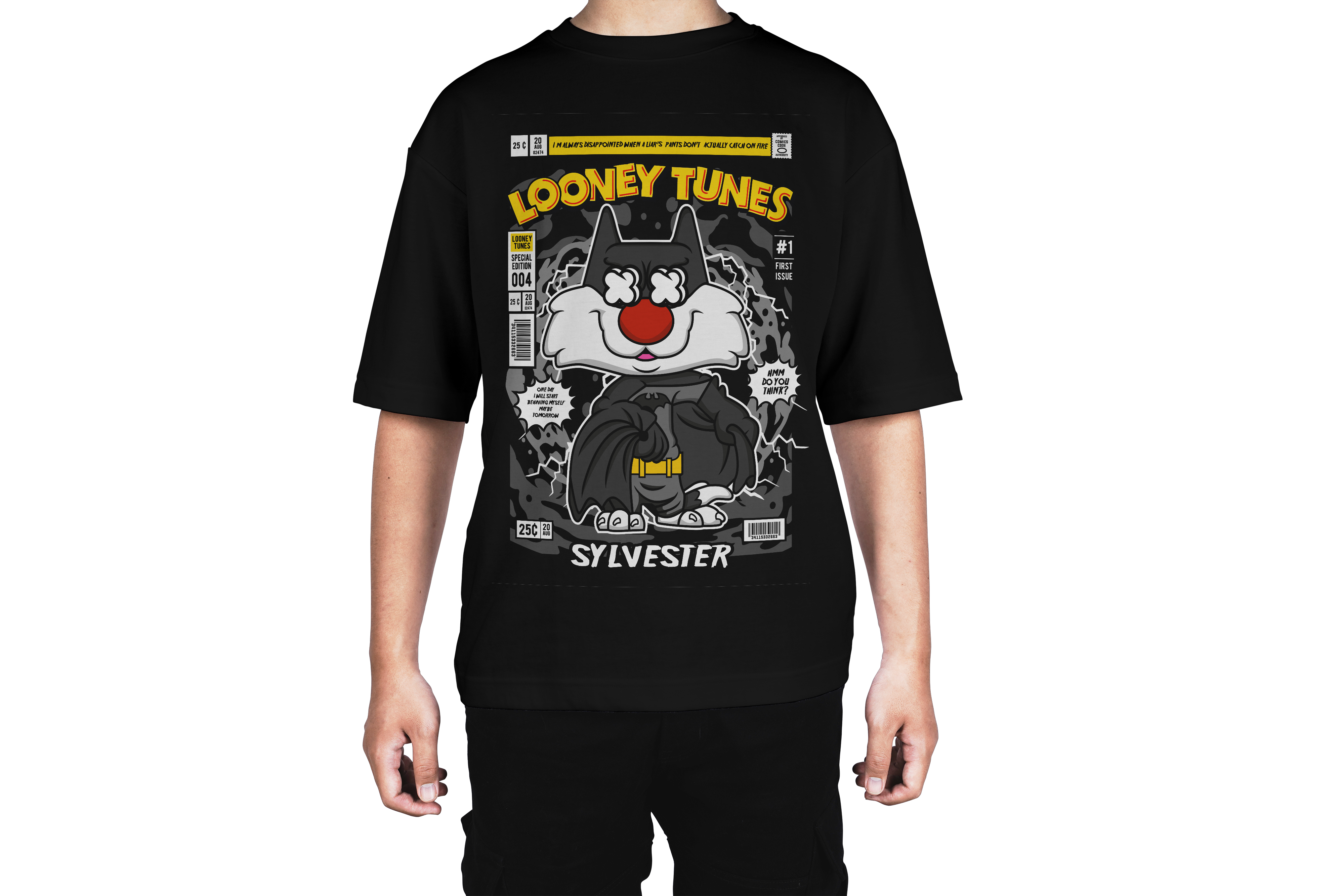 Looney Tunes Sylvester as Batman Tee