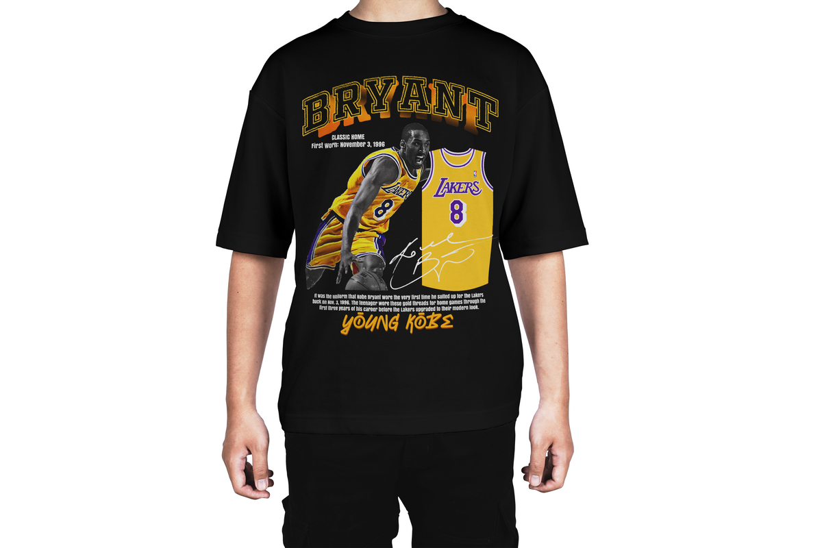 Young Kobe Bryant Yellow Jersey Tee