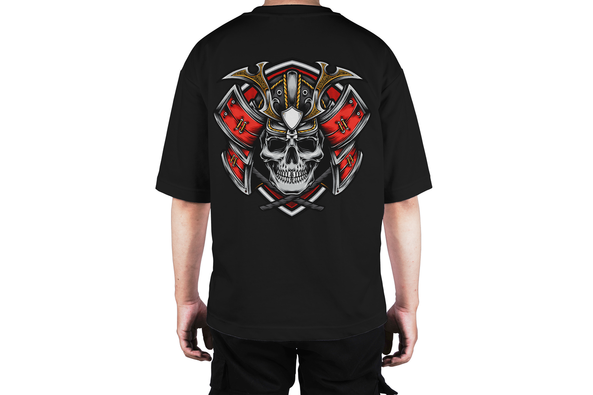 Samurai Skull Black Tee